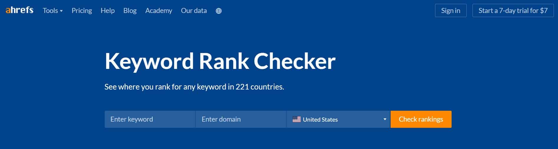 Ahrefs Keyword Rank Checker