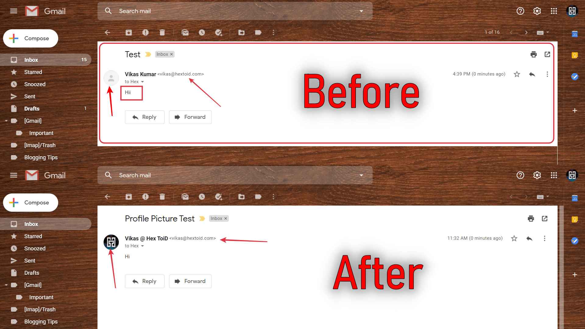 Before And After Email Preview