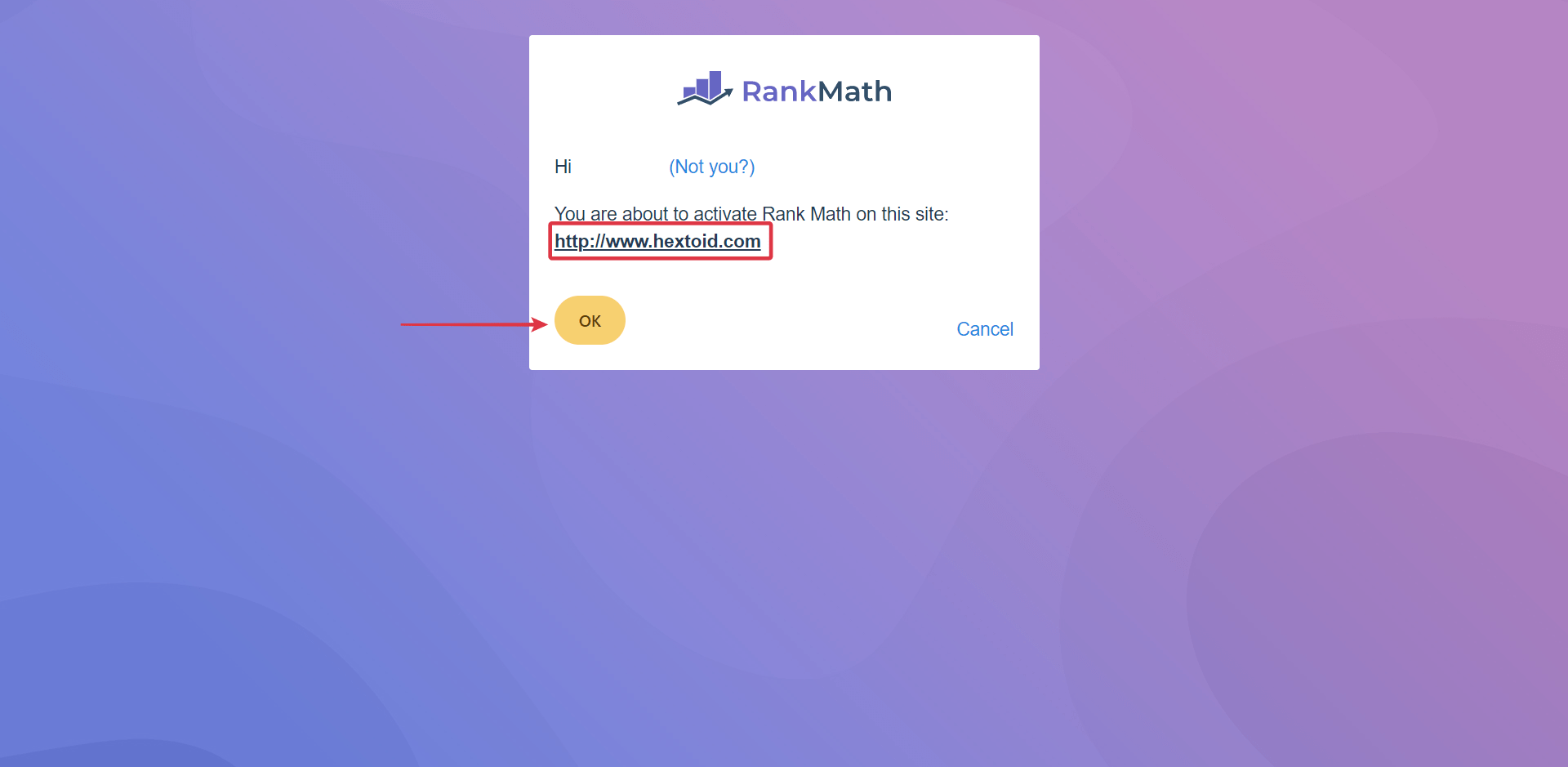 Click Ok to confirm the connection