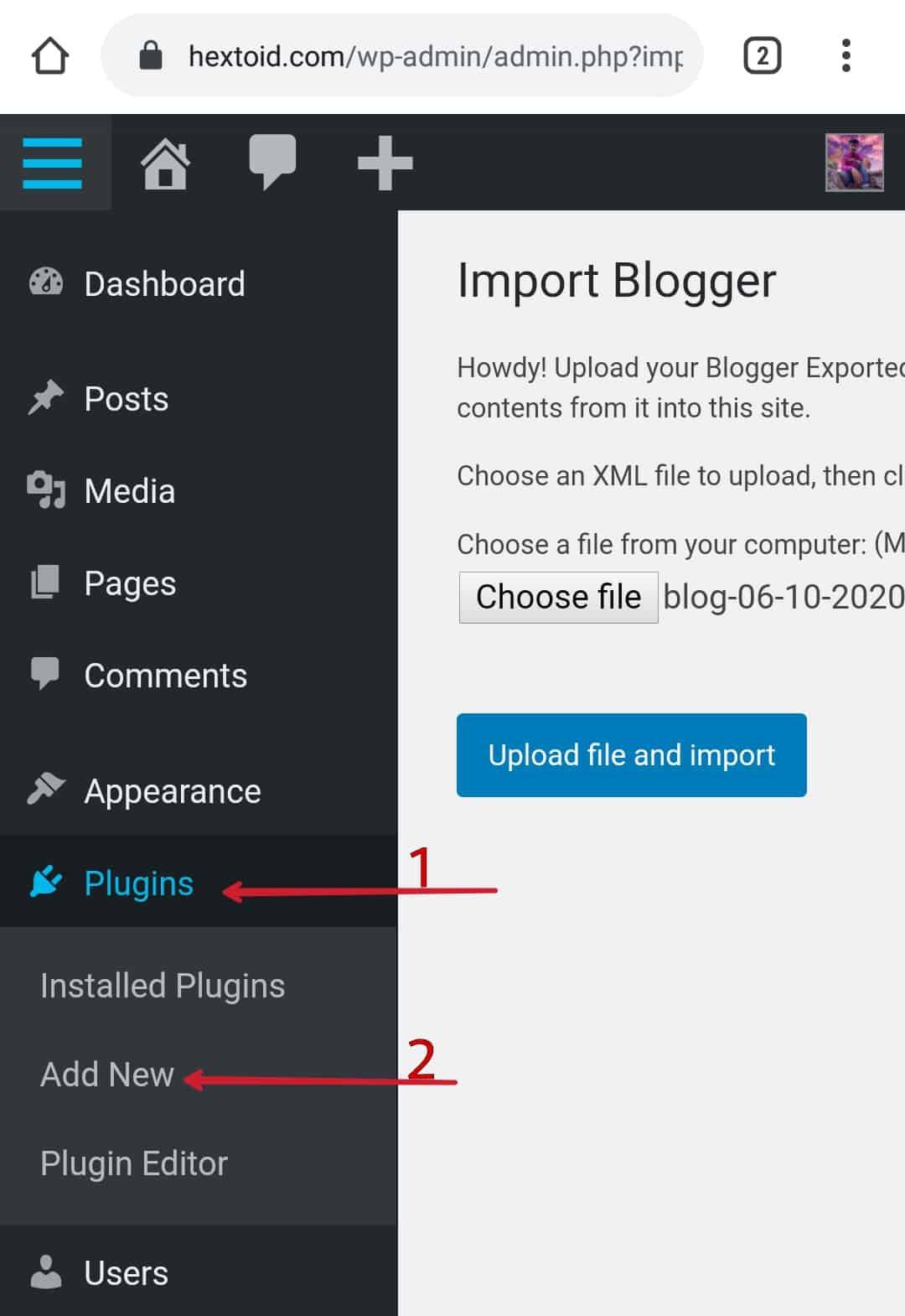 Login to WordPress dashboard > Plugins > Add New