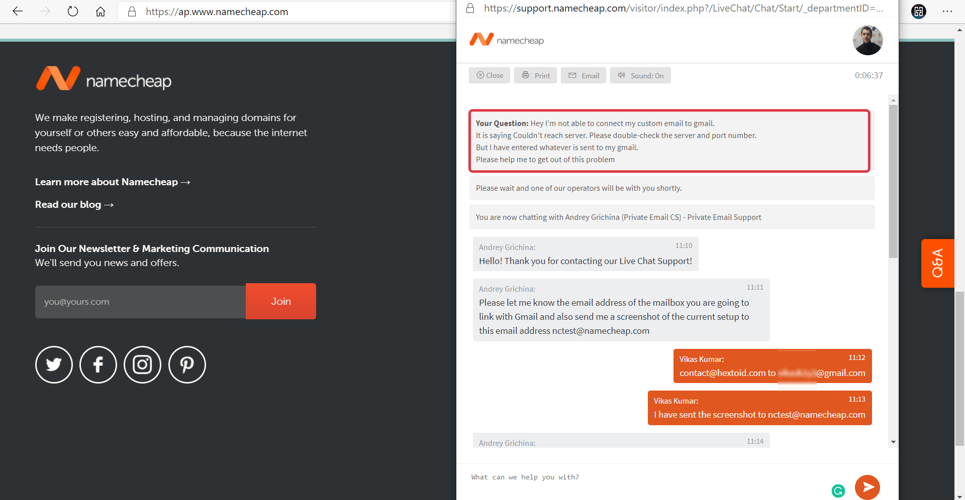 Namecheap Customer Support