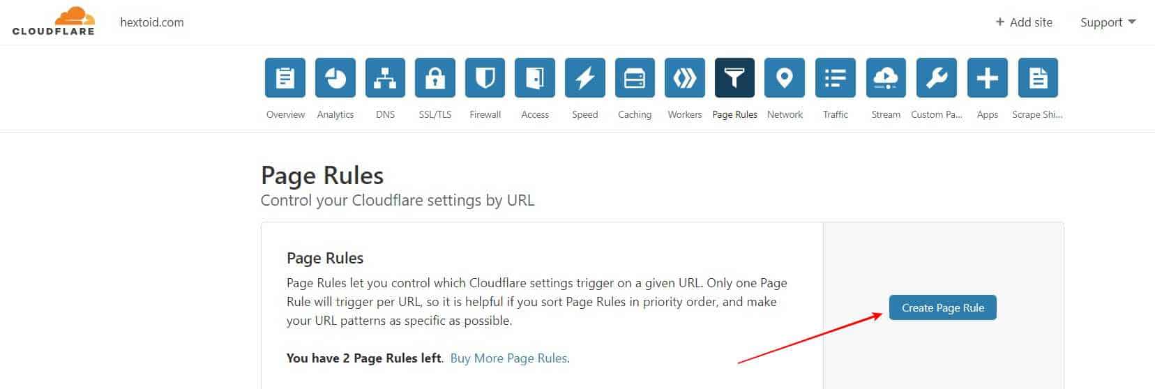 Create Page Rule