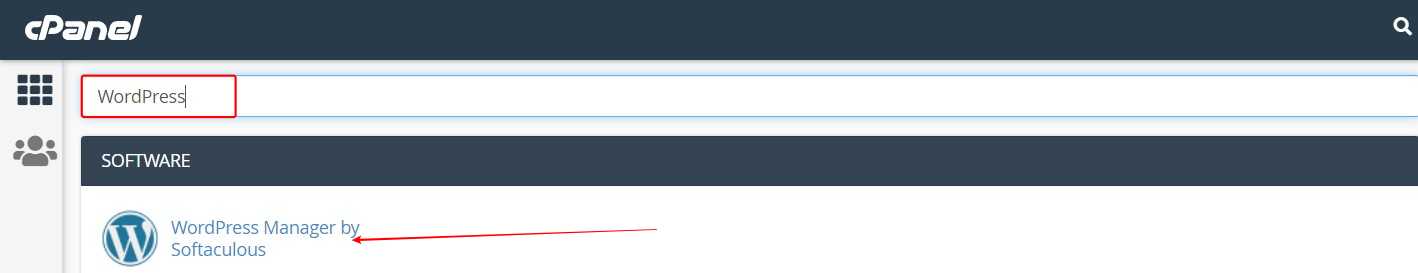 Log in to your cPanel > Search for WordPress > Click on WordPress