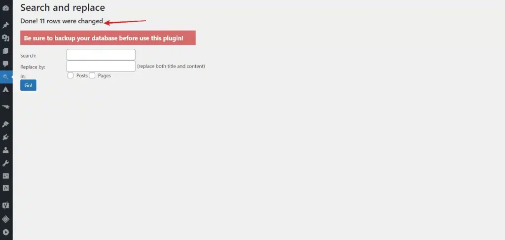 The changes will be done very quickly, within seconds